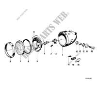 Single components for headlight for BMW R 75/5 from 1969