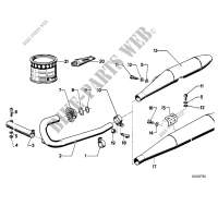 Exhaust system for BMW R 75/5 from 1969