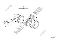 Piston,   indiv. parts Nikasil cylinder for BMW Motorrad R 100 /7T from 1978