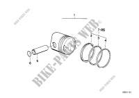 Piston,   indiv.parts composite cylinder for BMW Motorrad R 100 /7T from 1980