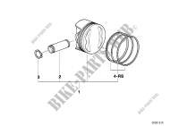 Piston, single components for BMW Motorrad R 1150 GS 00 from 1998