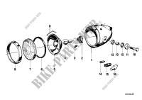 Single components for headlight for BMW Motorrad R 75/5 from 1969