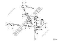 Valves, valve timing gear, rocker arm for BMW R 80 GS from 1990