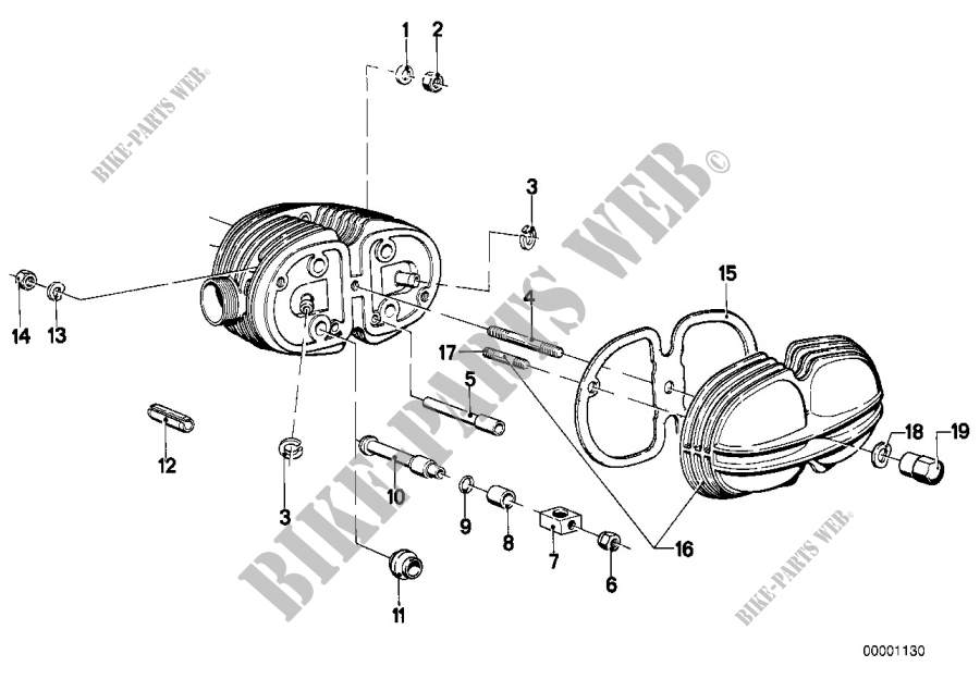 Cylinder head cover for BMW Motorrad R 75/5 from 1969