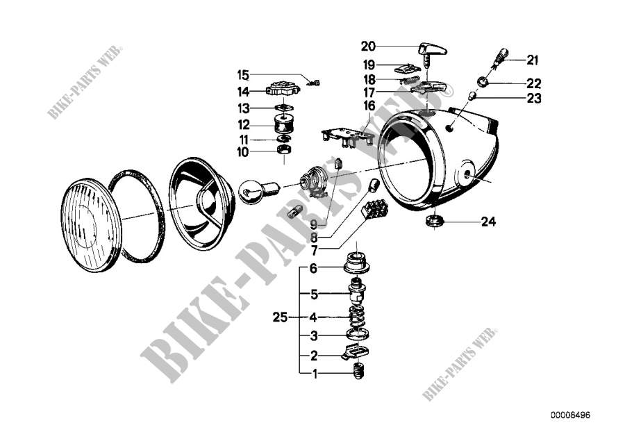 Headlight installation parts for BMW Motorrad R 50/5 from 1969