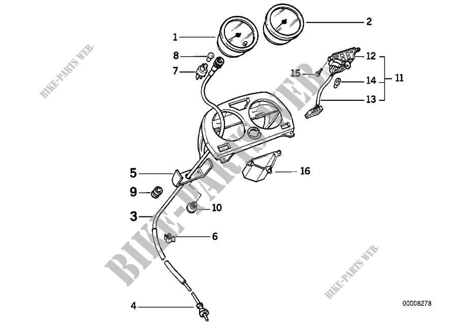 Instruments for BMW Motorrad R 80 GS PD (CH) from 1990