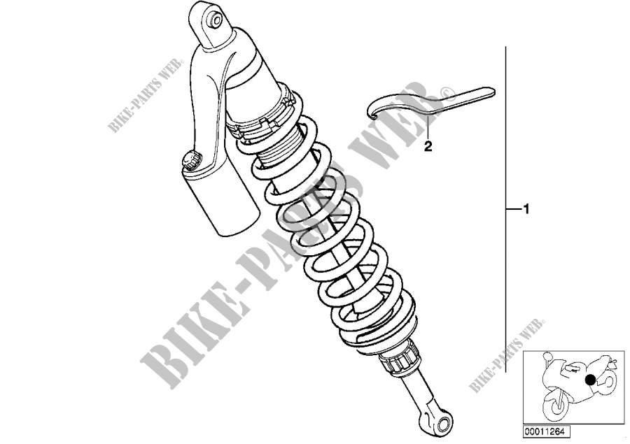 Sports suspension for BMW Motorrad R 100 GS from 1986