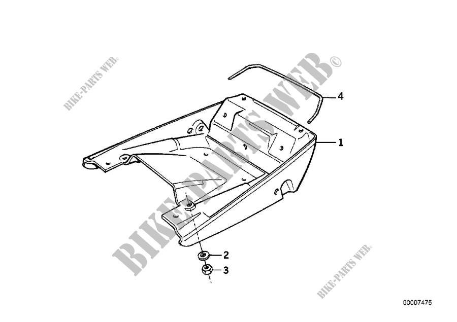 Tail part lower for BMW Motorrad K 100 LT from 1986