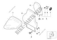 Drivers seat backrest for BMW Motorrad C1 125 from 1999