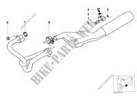 Exhaust system parts with mounting for BMW Motorrad R 1150 RS 01 from 2000