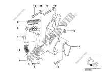Footpeg plate/Front footpeg for BMW Motorrad R 1150 GS 00 from 1998