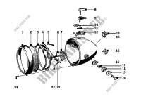 Headlight installation parts for BMW Motorrad R 69 S from 1960