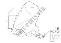 Windshield, attachment parts for BMW Motorrad R 1150 GS 00 from 1998