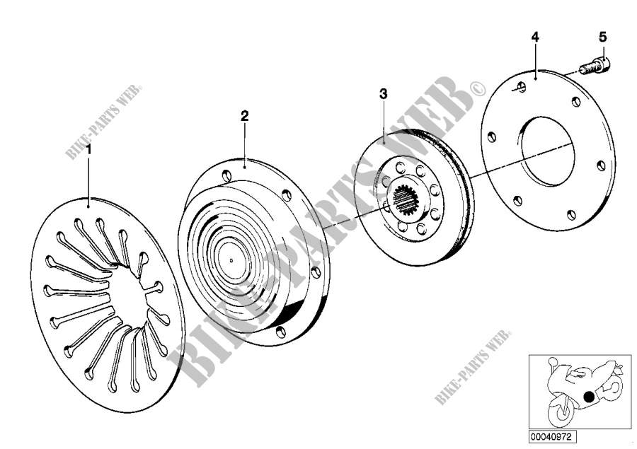Clutch plate for BMW Motorrad R 100 RS from 1980
