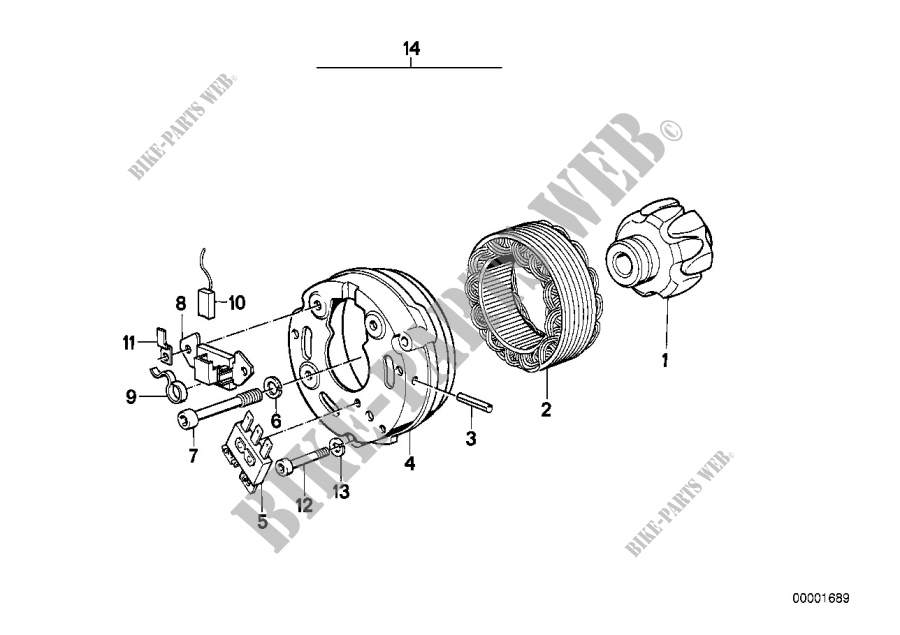 Generator, individual parts for BMW Motorrad R 100 /7 from 1976