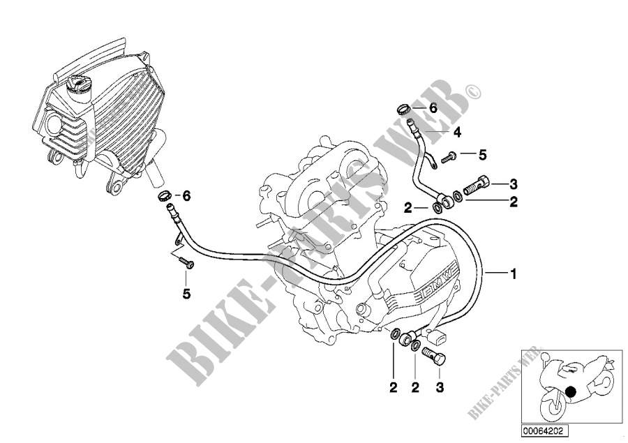 Lubrication syst., pipes for BMW Motorrad F 650 GS Dakar from 2003