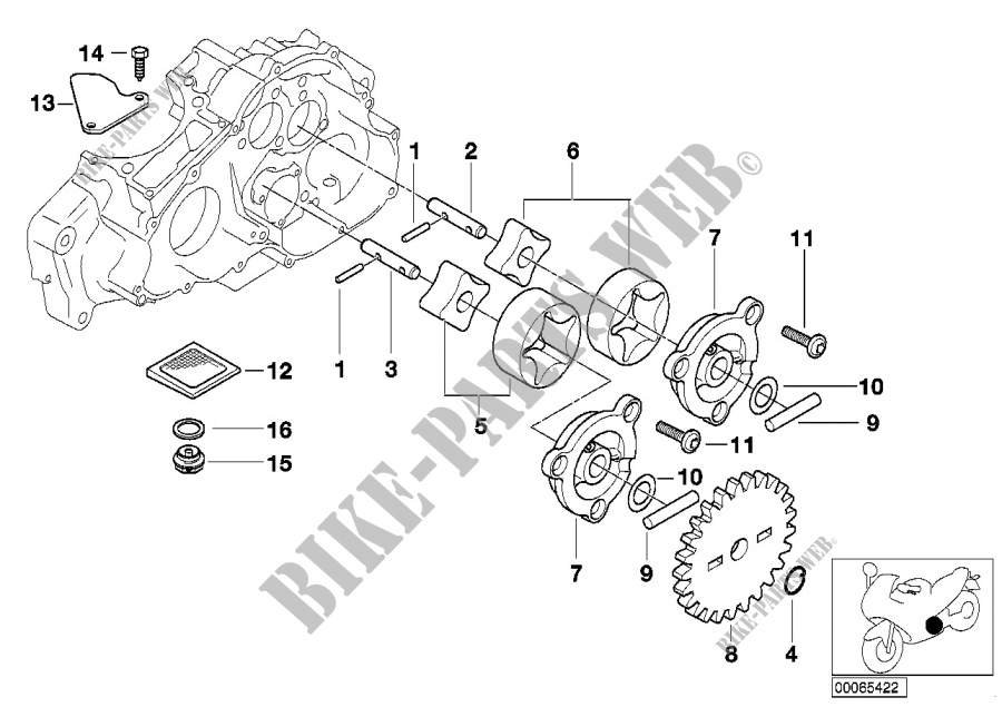 Single parts for oil pump for BMW Motorrad G 650 Xchallenge from 2006