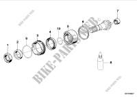 Bevel gear and spacer rings for BMW R 80 GS from 1990