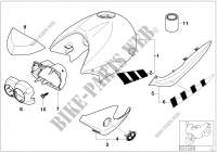 Painted Parts 935 alpinweiss/saphirsw for BMW Motorrad R 1150 R Rockster from 2002