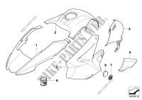 Painted parts, 716 nacht schwarz for BMW Motorrad R 1200 GS 04 from 2002