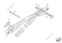 Tension struts with mounting for BMW K 1200 GT from 2004