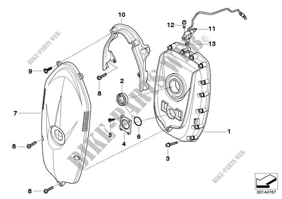 Front cover/Timing chain cover for BMW Motorrad HP2 Enduro from 2004
