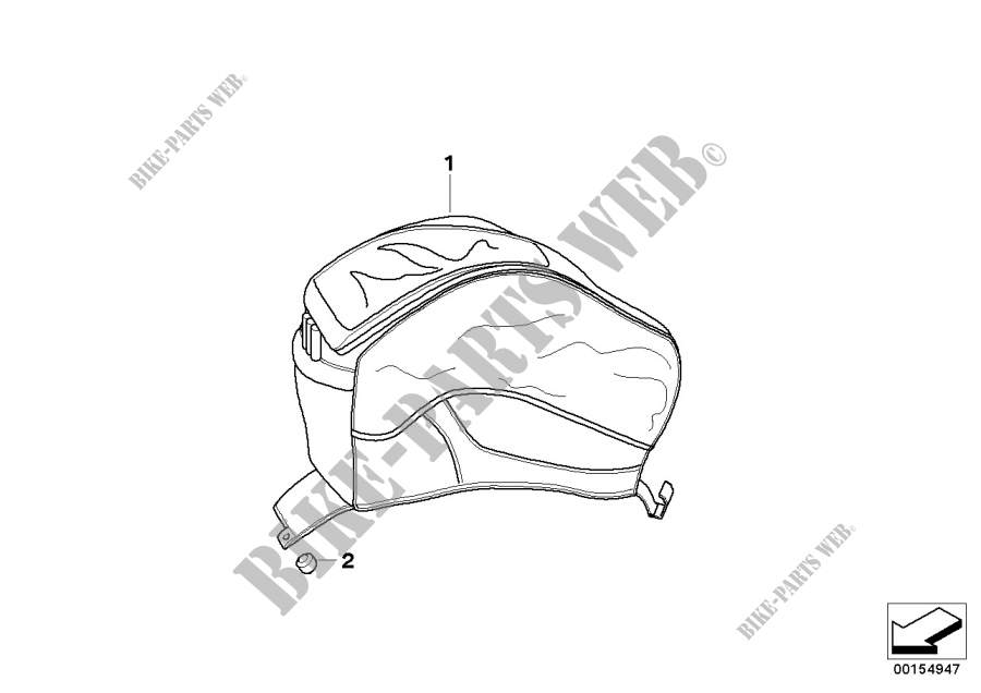 Tank bag for BMW Motorrad R 1200 RT 10 from 2008
