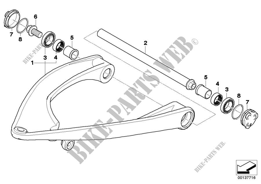 Trailing arm for BMW Motorrad R 1200 ST from 2003