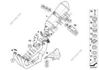 Exhaust system parts with mounting for BMW K 1300 R from 2007