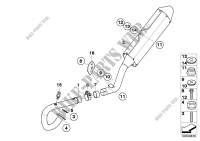 Exhaust system parts with mounting for BMW Motorrad G 450 X from 2007