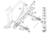 Footpeg system for BMW Motorrad K 1200 GT from 2004