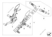 HP footrest system for BMW Motorrad K 1300 R from 2007