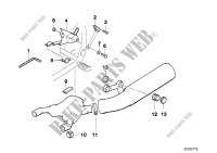Single parts f low exhaust system for BMW R 80 GS from 1990