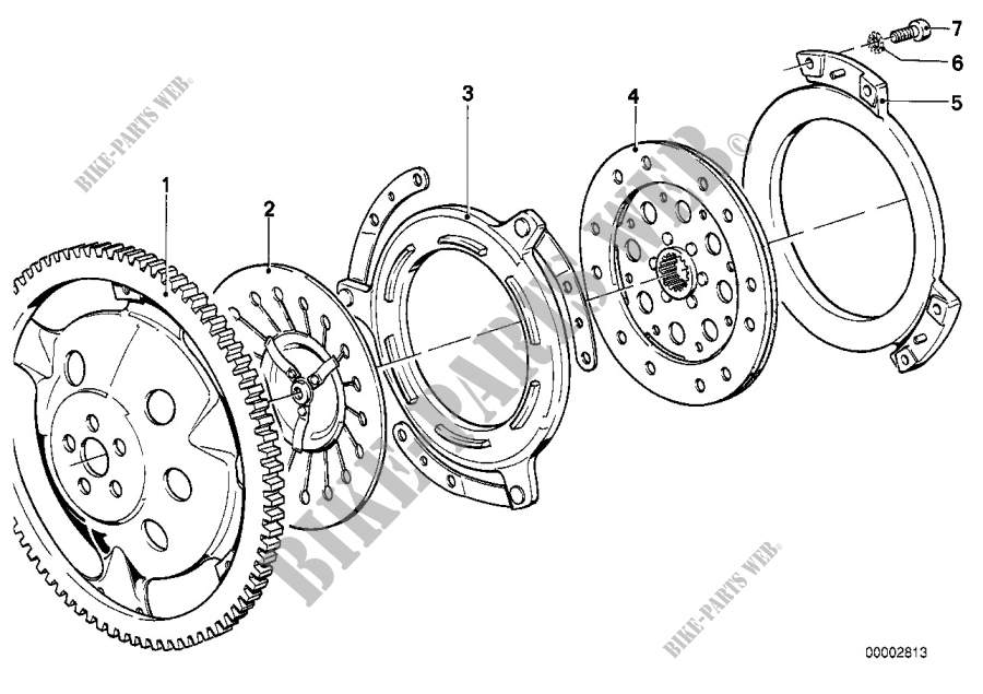 Clutch plate for BMW Motorrad R 80, R 80 /7 from 1980