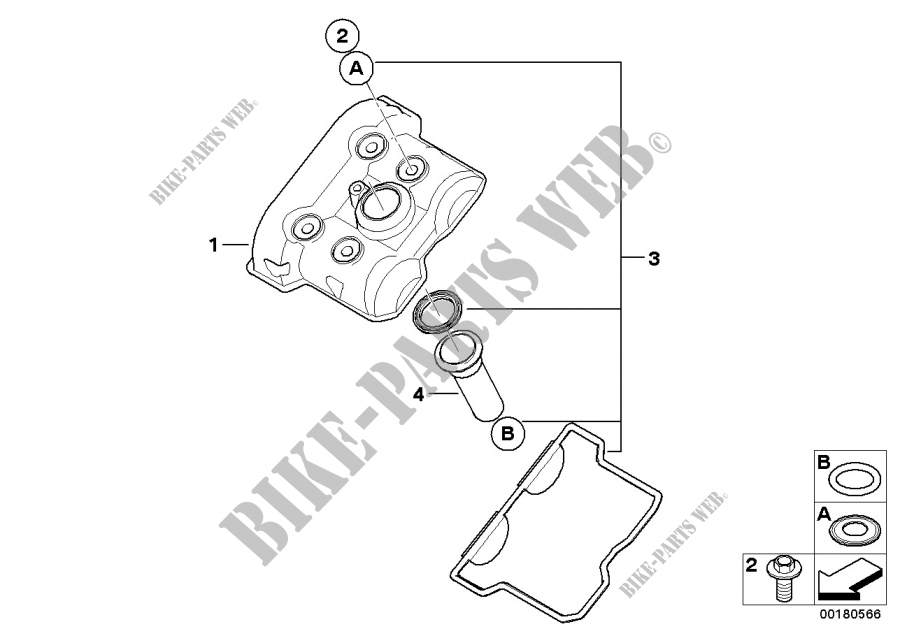 Cylinder head cover for BMW Motorrad G 450 X from 2007