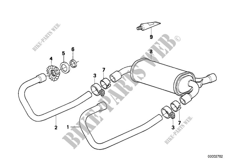 Exhaust system for BMW Motorrad A10B08 (87-97) from 1987