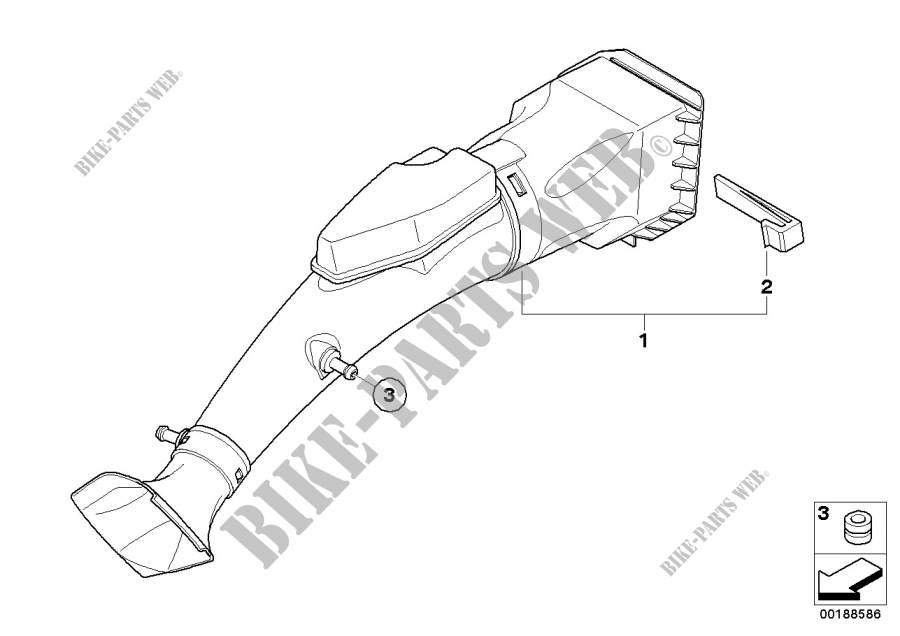 Intake manifold for BMW Motorrad K 1200 GT from 2004
