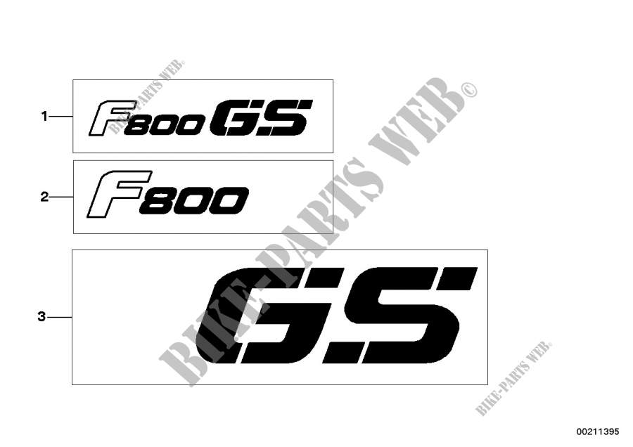 Lettering for BMW Motorrad F 800 GS 08 from 2006