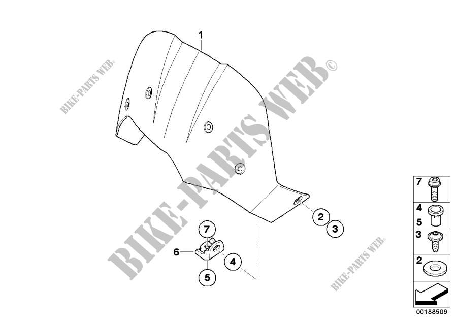 Windshield, attachment parts for BMW Motorrad F 800 GS 08 from 2006