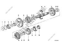 5 speed transmission output shaft for BMW Motorrad K 100 LT from 1986