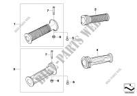 Handlebar grips unheated for BMW K 1200 GT from 2004