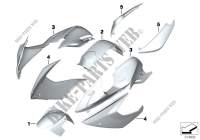 Painted parts YNB5 light white sol.paint for BMW Motorrad F 800 GT 17 from 2015