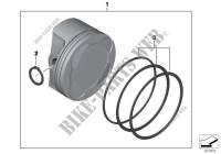 Piston, single components for BMW R 1200 RT 10 from 2008