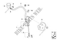 Rear brake master cylinder for BMW F 650 GS from 2006