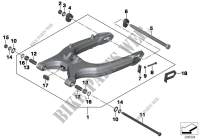 Rear wheel swinging arm for BMW F 800 GS 08 from 2006