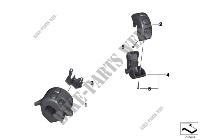 Combination switch at handlebar for BMW Motorrad F 800 GS 13 from 2011