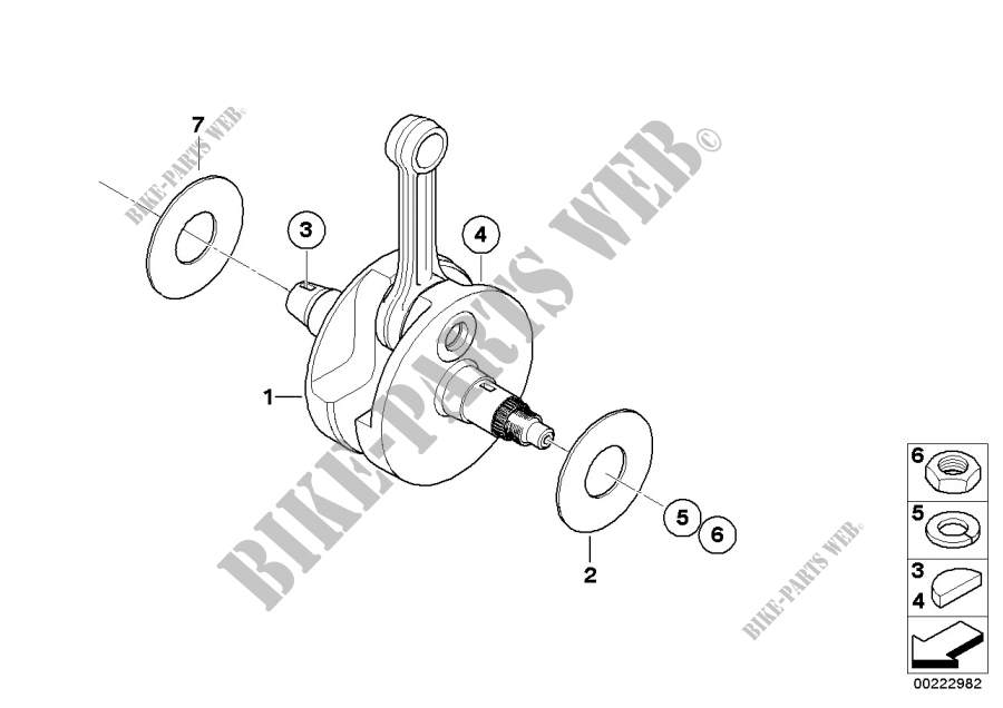 Crankshaft/Connecting rod for BMW Motorrad F 650 CS Scarver from 2000