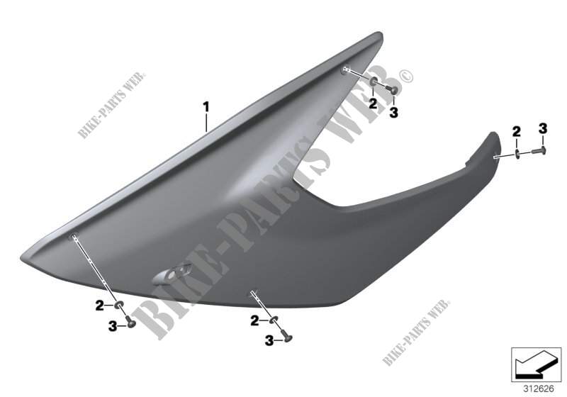 Fairing side section, front for BMW Motorrad F 800 GT from 2011