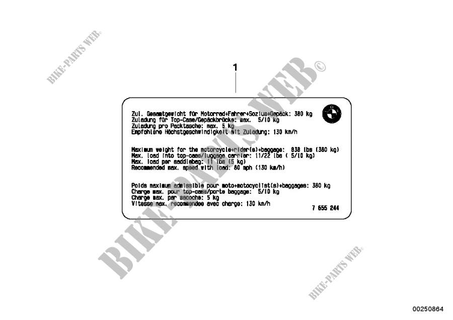 Instruction notice, Payload for BMW Motorrad F 650 GS from 2003