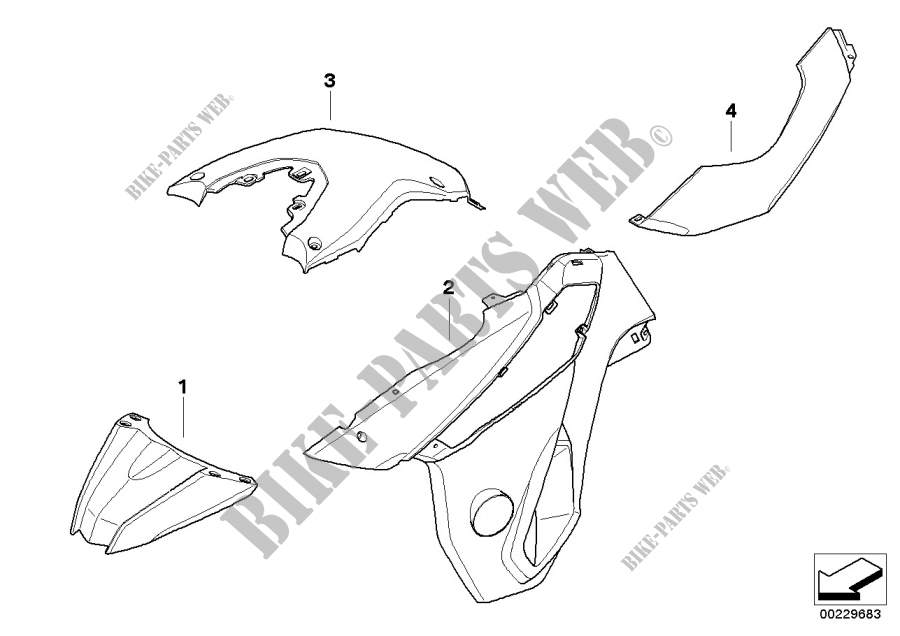 Painted parts YN74 alpin weiss for BMW Motorrad F 800 GS 08 from 2006